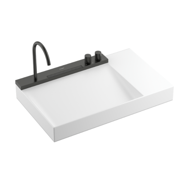 HG Avalegra AquaUnit 580x475x100mm Brushed Black Chrome