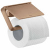 AXOR Universal Softsquare Toilet paper holder with cover Brushed Red Gold