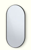 Deep Frame Pill Mirror - 0.6 x 1.2m - 30mm - Smooth Black