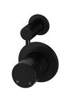 Round Pinless Diverter Mixer Black