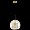 1xE27 NewYork 25cm Ball Glass CL/Mesh SG