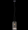 1xE27 Cypress Glass Pendant Black/Smoke