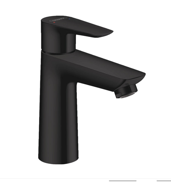 Hansgrohe Talis E Single Lever Basin Mixer 110 Without Waste Set Matt Black
