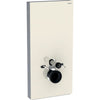 Monolith sanitary module for wall-hung WC, 101 cm, front cladding made of glass: sand grey