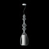 1xE27 Tall Wired Metal Pendant White