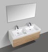 Milan 1200 White Oak Single Draw Vanity Set