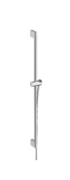 Hansgrohe Unica Shower Bar Pulsify S 90 Cm With Push Slider And Isiflex Shower Hose 160 Cm Chrome