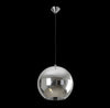 1xE27 30cm Glass Ball Pend Black/Chrome