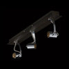 3xGU10 Spot Light on bar Wood Chr