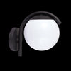 1xE27 Opal Ball Wall LightBlack IP44