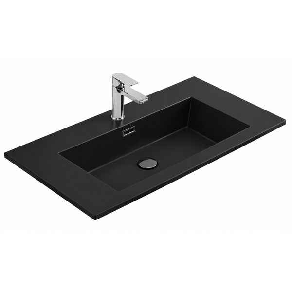 Lave Resin Basin Black 900mm
