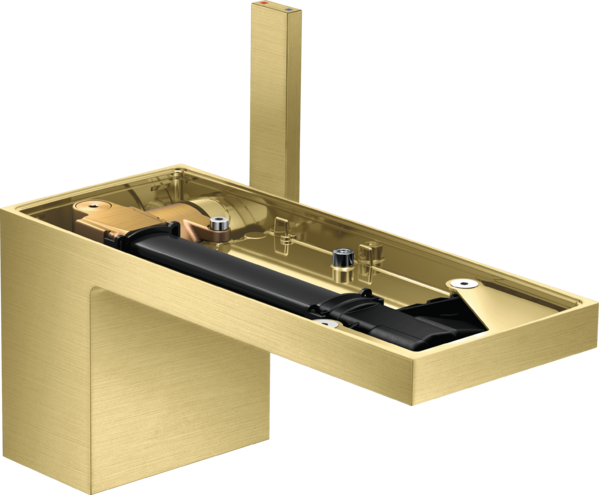 Single lever basin mixer 70 with push-open waste set without plate Brushed Brass