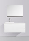 Madrid 1200 White Double Drawer Vanity Set
