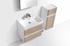 Venice 600 White Oak Double Draw Vanity Set