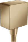 Hansgrohe Fixfit Wall Outlet Square With Non-Return Valve Brushed Bronze