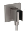 Hansgrohe Fixfit E Wall Outlet With Shower Holder Brushed Black Chrome