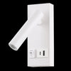 2W LED Reading Light USB & USB-C Port WH