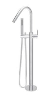 Round Paddle Freestanding Bath Mixer with Handshower Chrome
