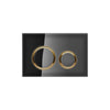 Sigma21 Flush Plate Black Glass With Brass Colour