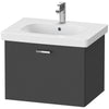 Xbase Vanity Unit Wall-Mounted Graphite Matt 600X458X448 mm