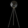1xE27 LaserCut Metal Ball Floor LampBl