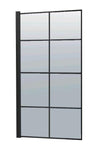 Shower Screen Bath Black 8 Panel Blanca 800x1400mm