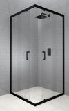 Lave Seine Corner Entry Shower  985x985x1950mm (5mm) - Black Frame Clear Glass