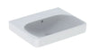 GEBERIT SMYLE Washbasin Square White 550X440mm - No Tap Hole With Overflow