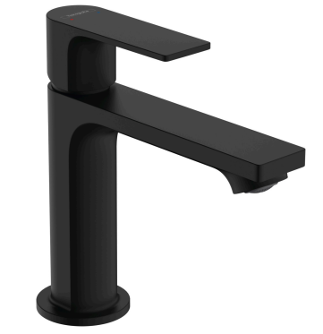 Hansgrohe Rebris E Single Lever Basin Mixer 110 Without Waste Set Matt Black