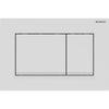 Sigma30 actuator plate for dual flush: white matt coated, easy-to-clean coated, white