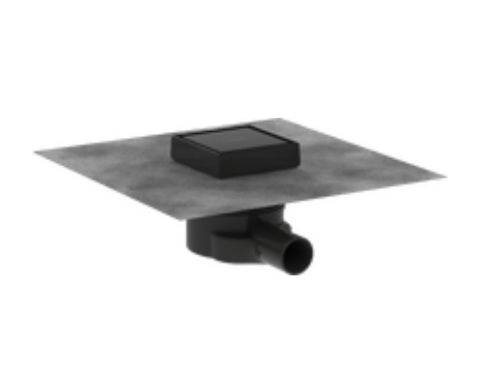Hansgrohe Raindrain Point Complete Set Point Drain 100/100 Tileable Rear Cover Matt Black