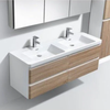 Venice 1200 White Oak Double Draw Vanity Set