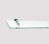 Slimline Glass Shelf Brushed Stainless Steel