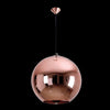 1xE27 40cm Glass Ball Pend Black/Copper
