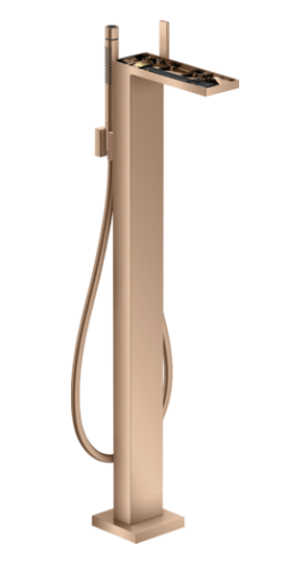 Single Lever Bath Mixer Floor-standing Without Plate Polished Red Gold