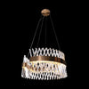 68W LED SMD Round Crystal Pendant Gold