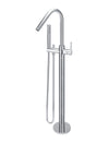 Round Freestanding Bath Mixer with Hand Spray - Polished Chrome