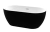 Lave Nantes Free Standing Bath One Piece 1440x750x585mm - Matt Black