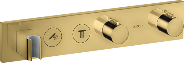 AXOR ShowerSolutions Thermostatic Module Select Concealed Installation 2 Functions Polished Gold Opt
