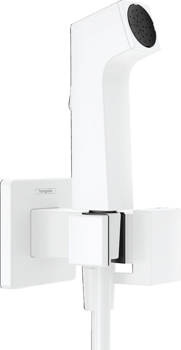 EcoSmart E Bidette Hand Shower 1jet for Mixed Water with Shower Holder & Shower Hose Matt White