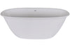 Brooke Bath NOF Polished White 1650x800x600