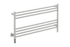 Natural 7 Bar 1100mm Straight Heated Towel Rail with TDC Timer Polished Stainless Steel