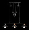 3xE27 Rustic Adjustable Trio Pendant