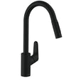 Hansgrohe Decor Single Lever Kitchen Mixer 240, 7 L/Min, Pull-Out Spray, 2Jet Matt Black