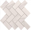 Carrara White Porcelain Herringbone 45x95 275x280 (13.5 Sheet / m²)