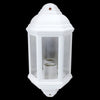 1xE27 Half Lantern IP44 Polypropylene WH