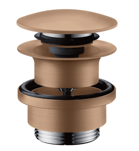 Waste Set Push-open for Basin & Bidet Mixers Brushed Red Gold
