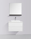 Madrid 800 White Double Drawer Vanity Set