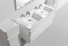 Milan 1200 Double White Vanity Set