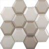 Prism Silver Hexagonal 73x73 223x258 (17 Sheet / m²)